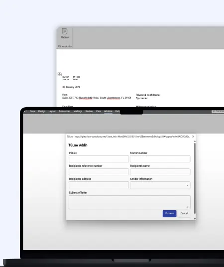 TG Law Word Add-in for Legal Document Automation 