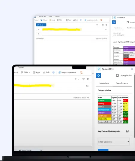 Team8rix Outlook Add-in for Leadership Insights