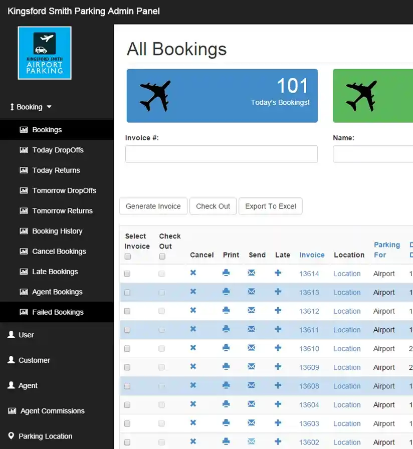 Airport Parking Operator Booking System - 02