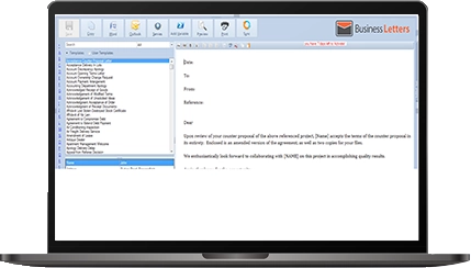 Business Letters Template Manager - banner