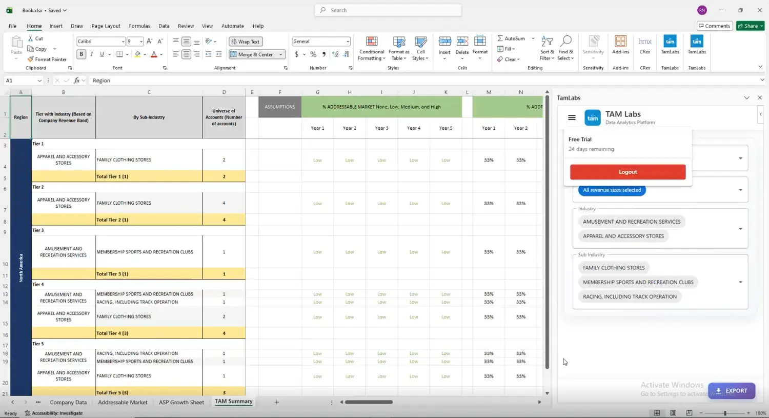 Excel Addin for Market Data Analytics 09 Excel Addin for Market Data Analytics 09