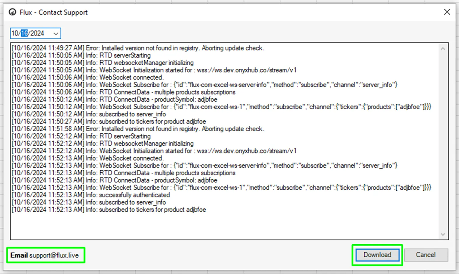 Excel Add-in for Oil Market Data 08