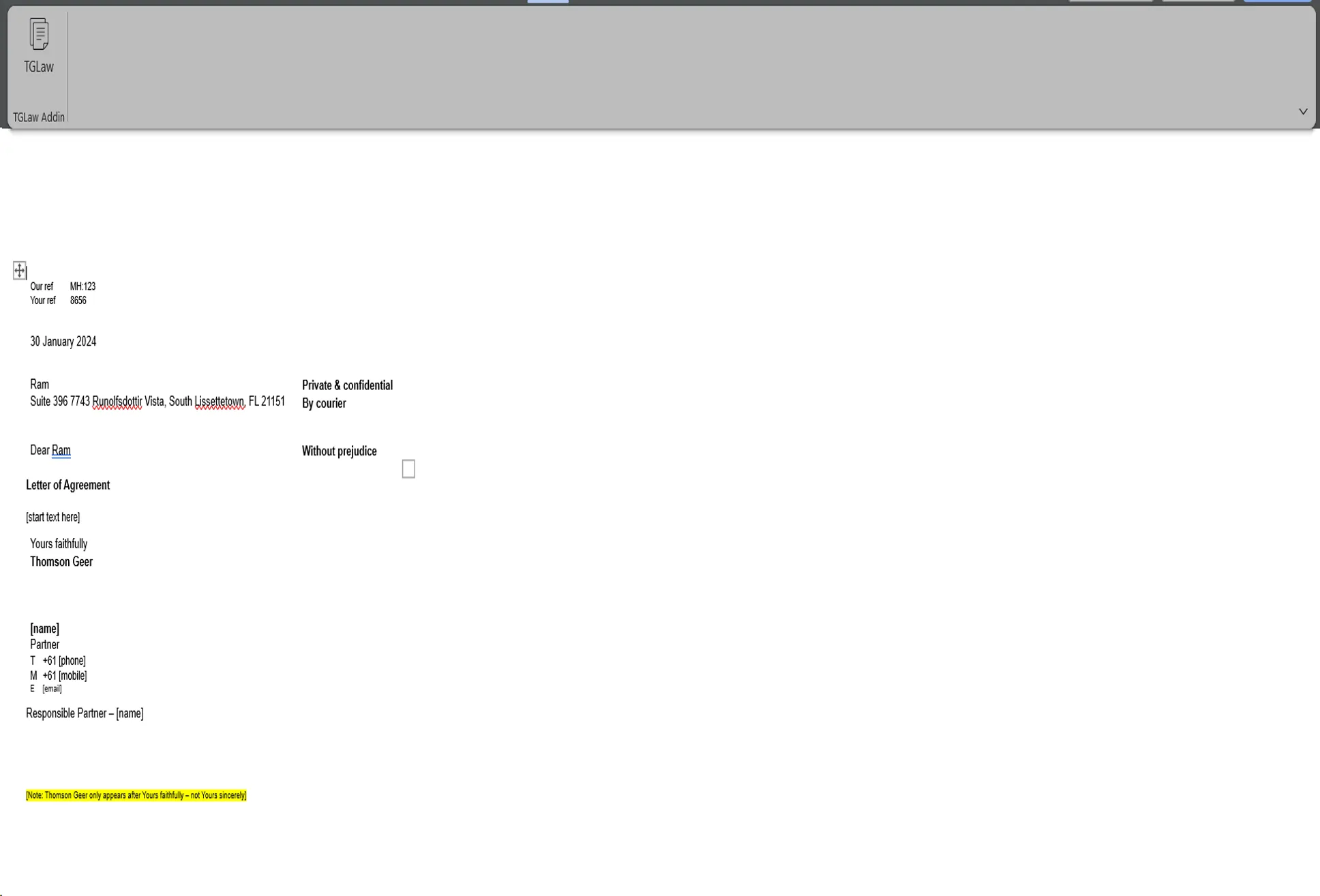 Legal Document Automation Word Add-in 07