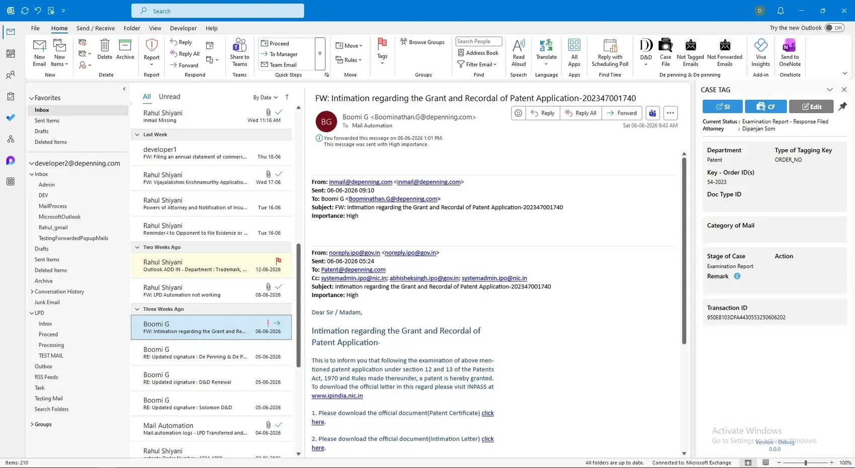 Outlook Add-in for Automated Email Tagging
