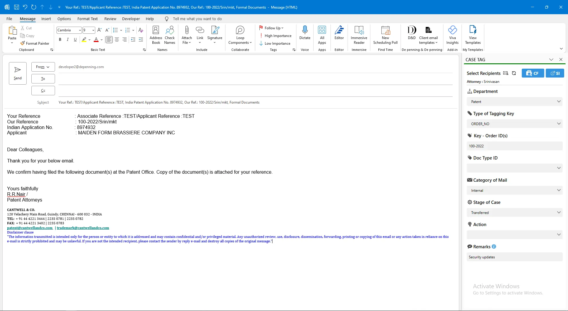Outlook Add-in for Automated Email Tagging 07