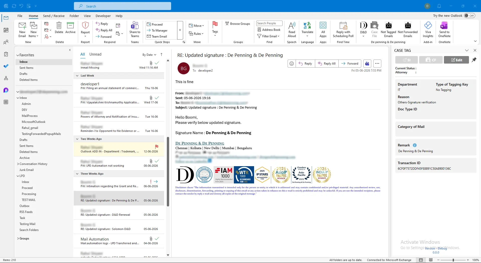 Outlook Add-in for Automated Email Tagging 08