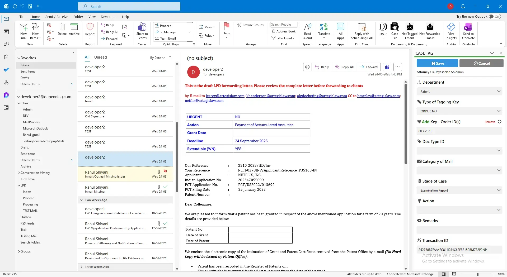 Outlook Add-in for Automated Email Tagging 09