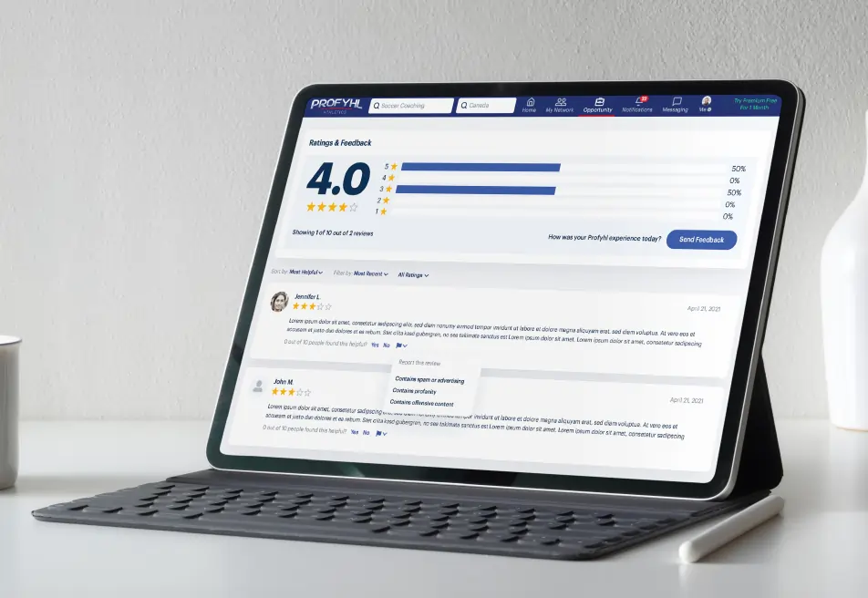 Profyhl Sports Networking Platform 11