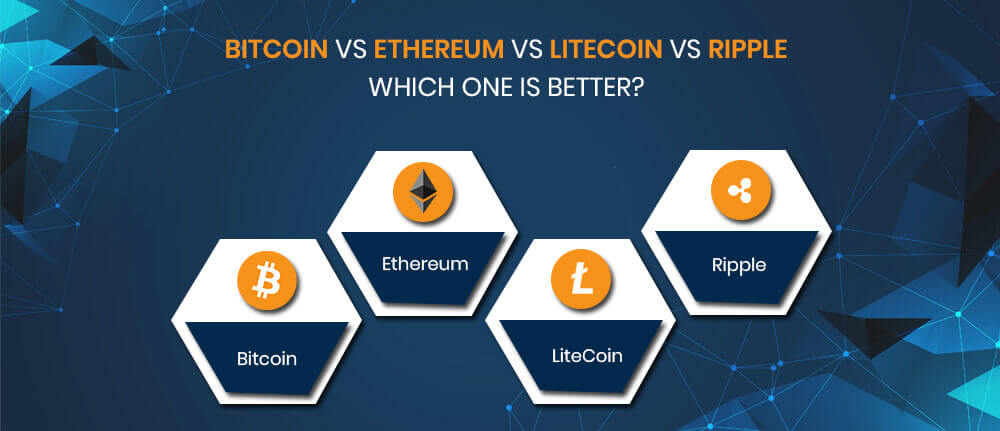 bitcoin vs litecoin vs ethereum vs ripple