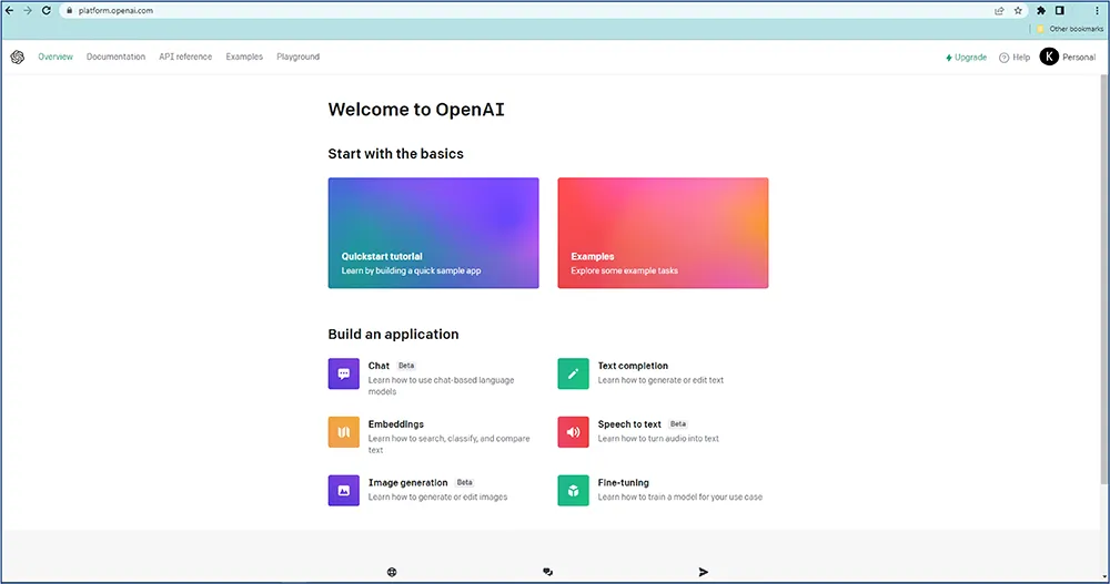 Create an OpenAI  key - iFour Technolab