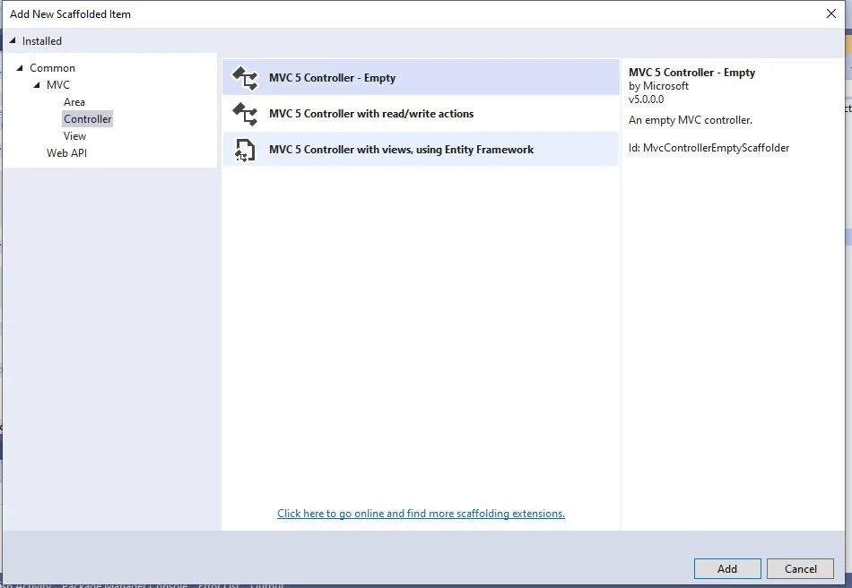 MVC5Controller-Empty