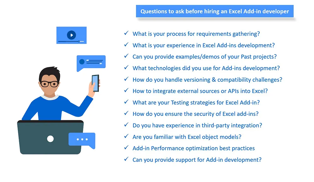 Questions to ask before you hire Excel Add-ins developers