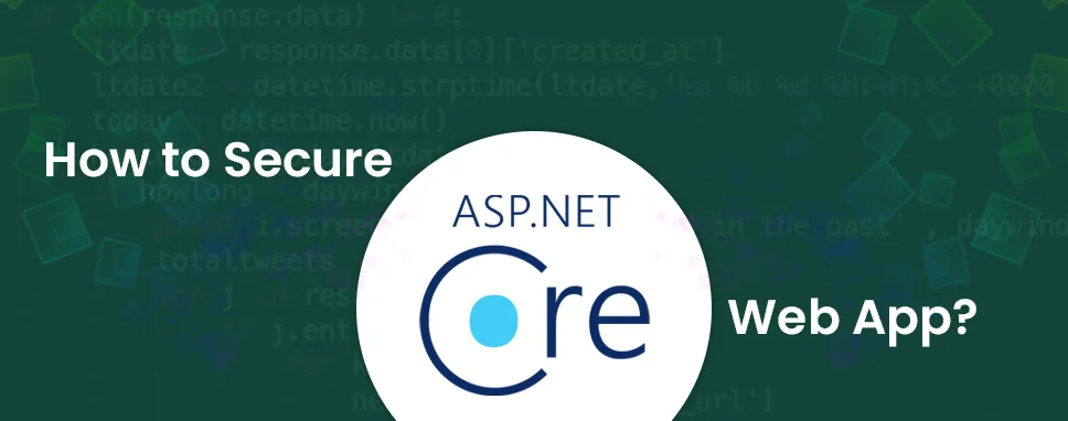  How to secure asp.net core web app?