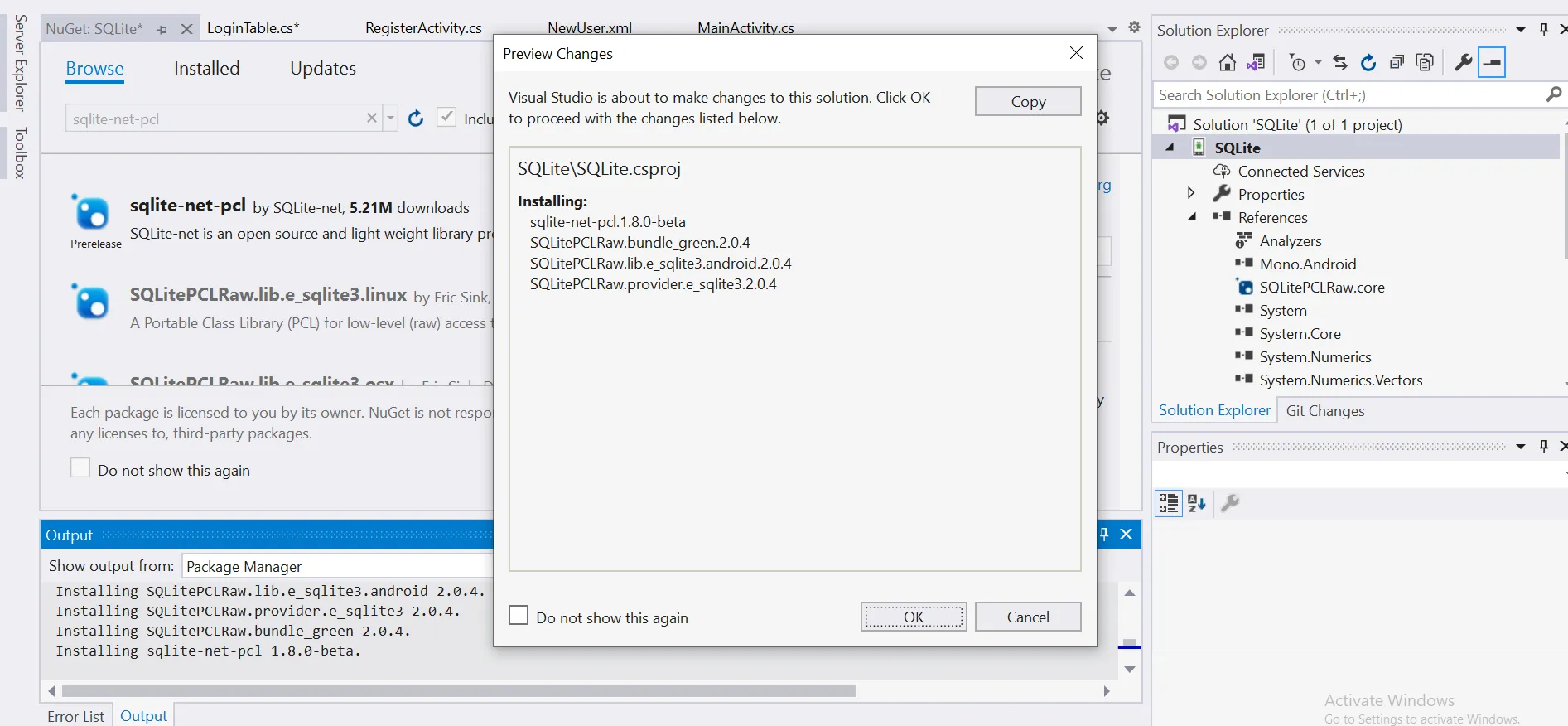 Install NuGet package