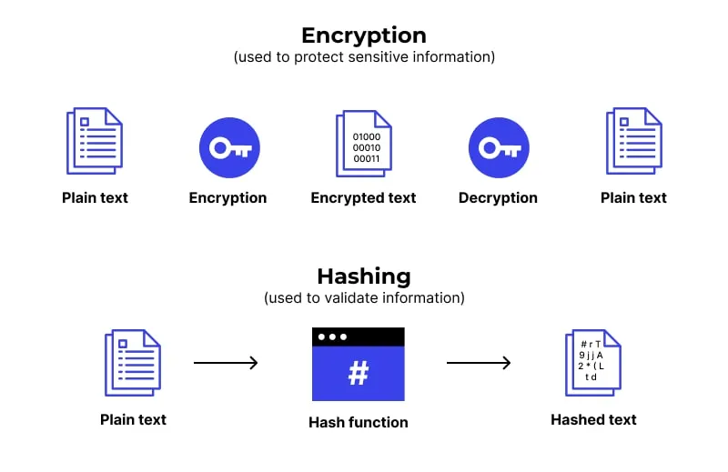 encryption vs hashing - ifour