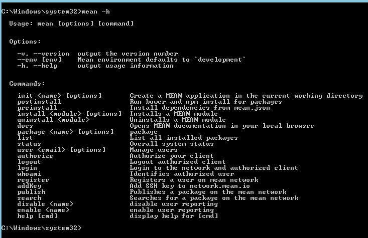Mean Cli Command Example Mean Cli Command Example