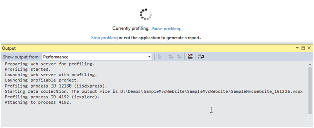 Visual Studio Performance Profiling in Development Visual Studio Performance Profiling in Development