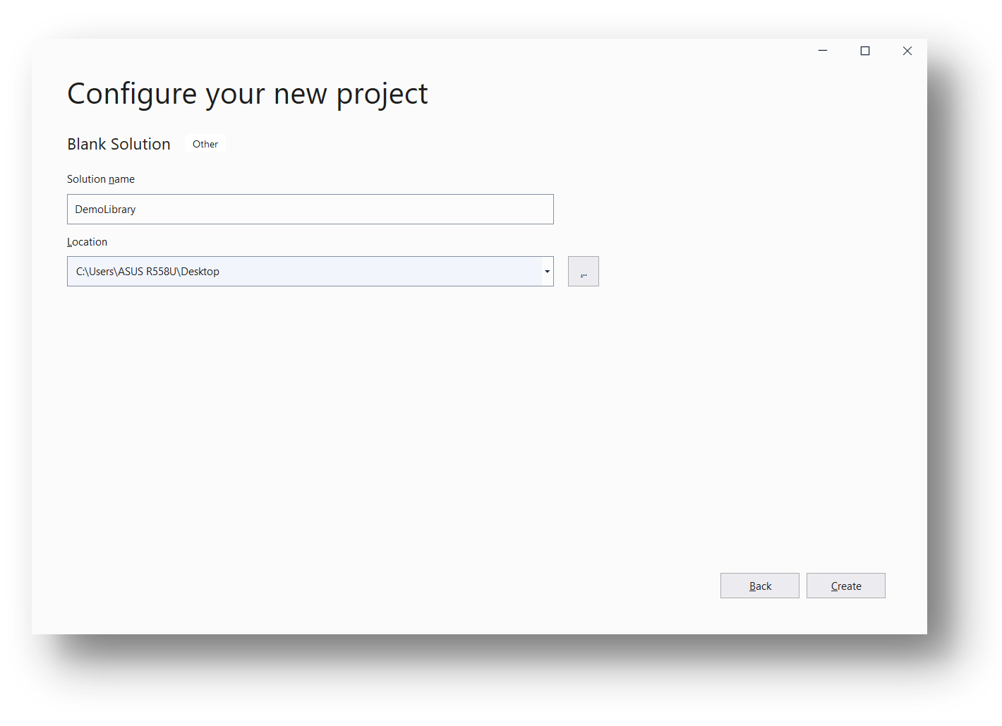 Create a class library Create a class library